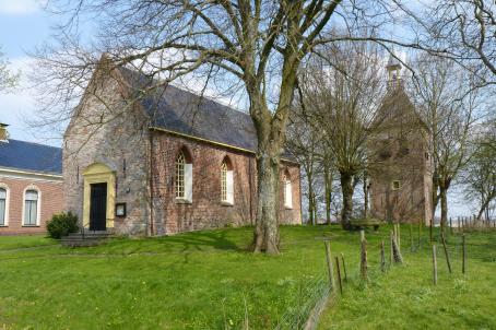 13th century church and annected bell tower in the countryside