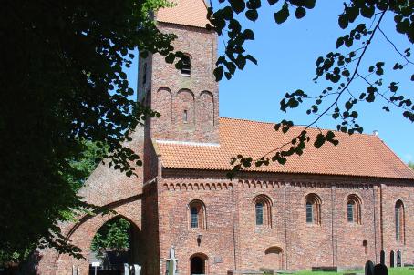 13th century church in a park