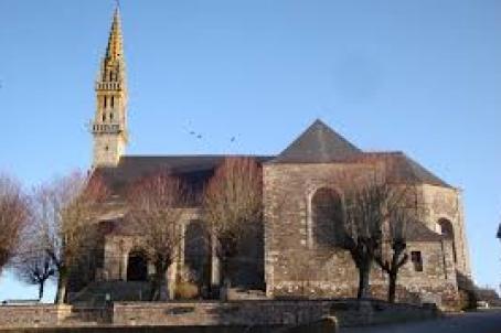 A church with a thin tower