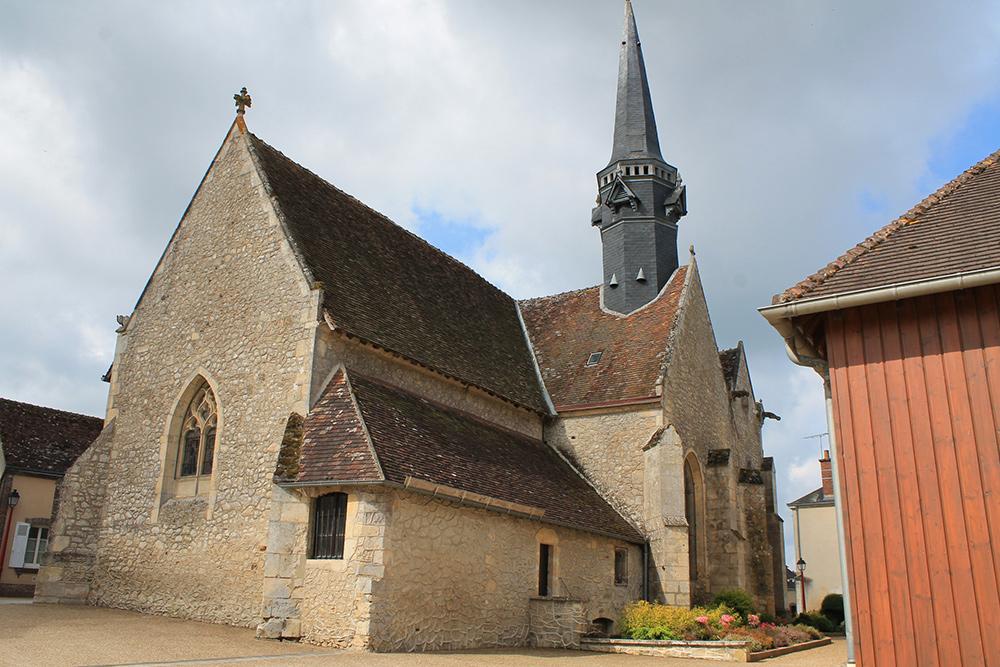 Western Gothic church in a small town