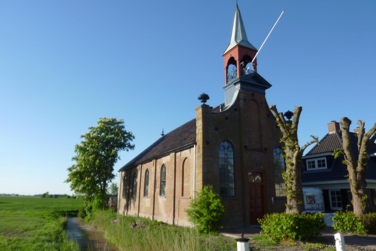 Brick church with small turret