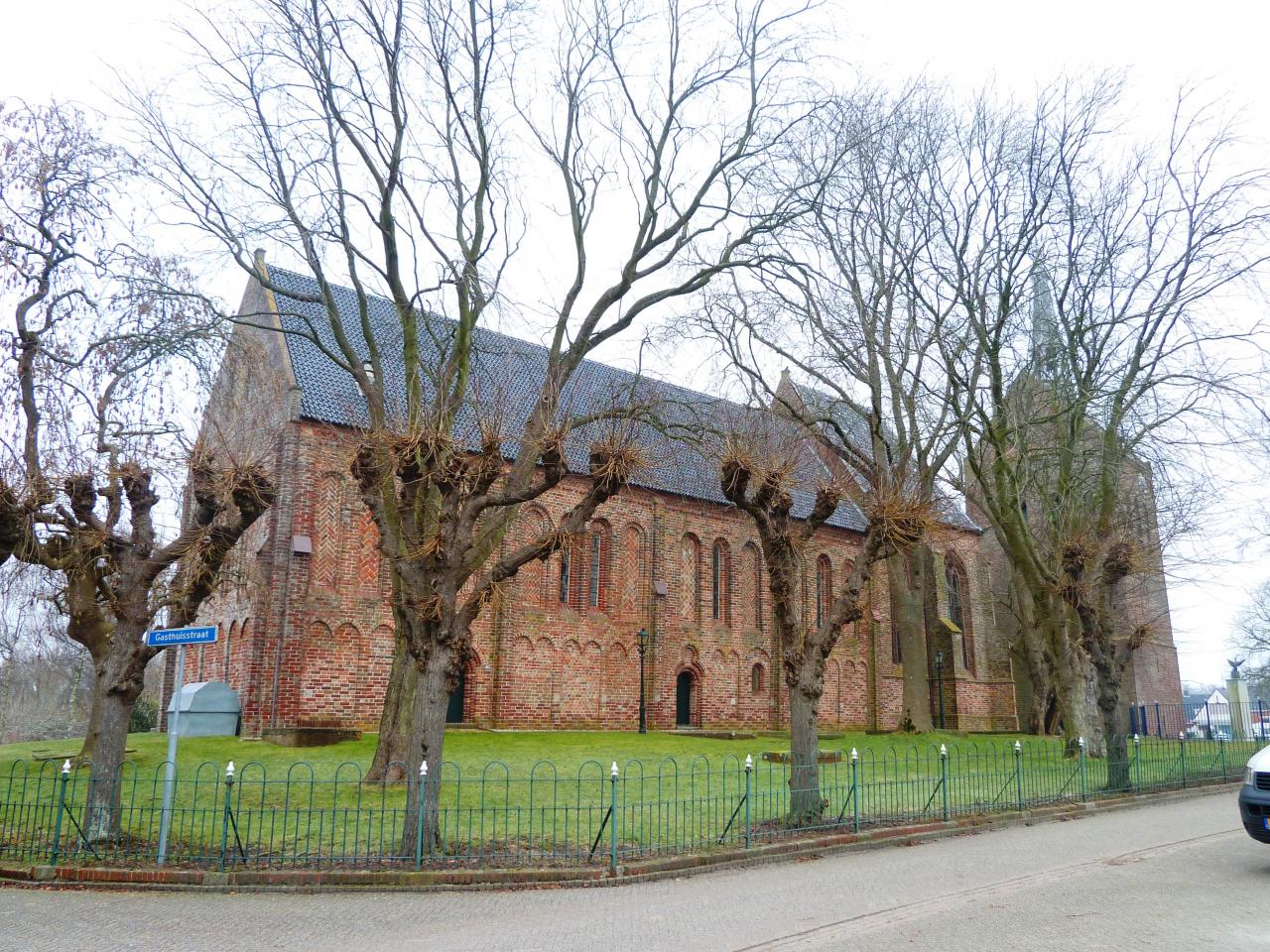 Romanesque church made of red bricks