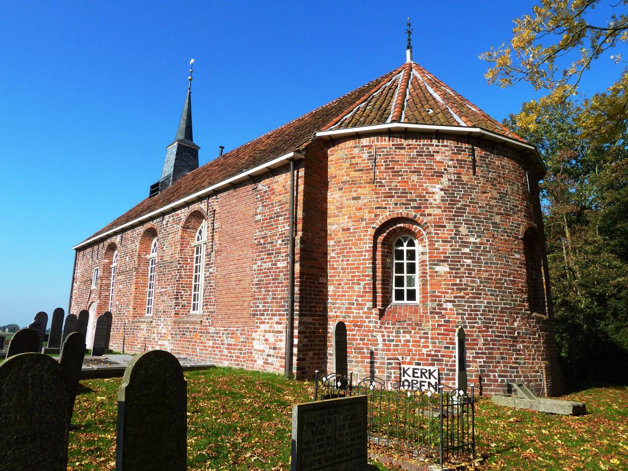 Church in a graveyard