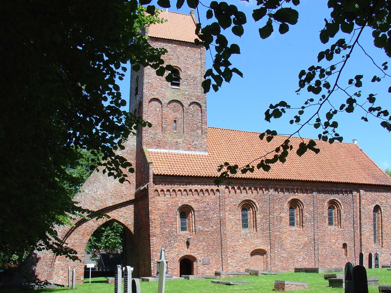 13th century church in a park