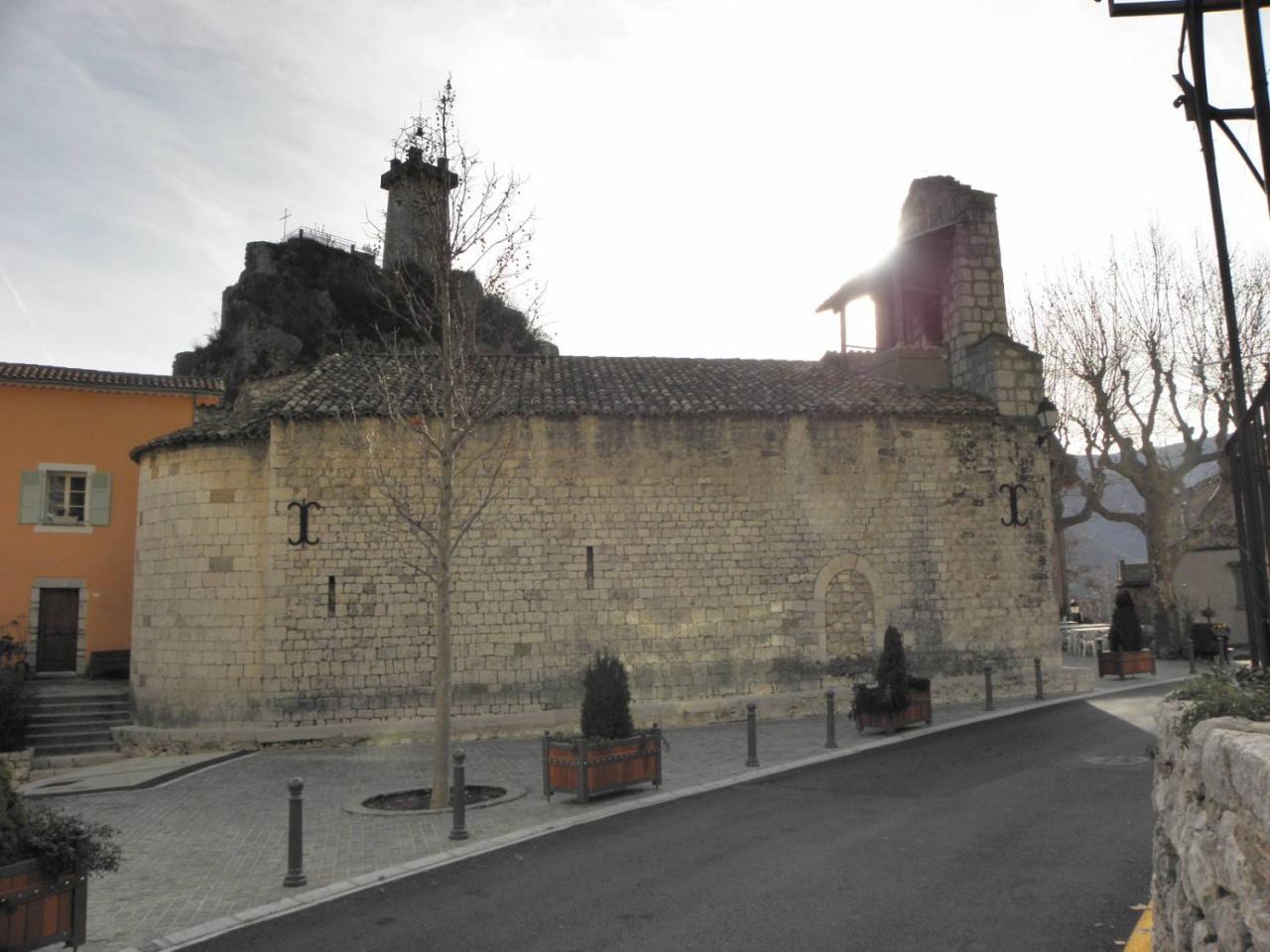 A church on a street 