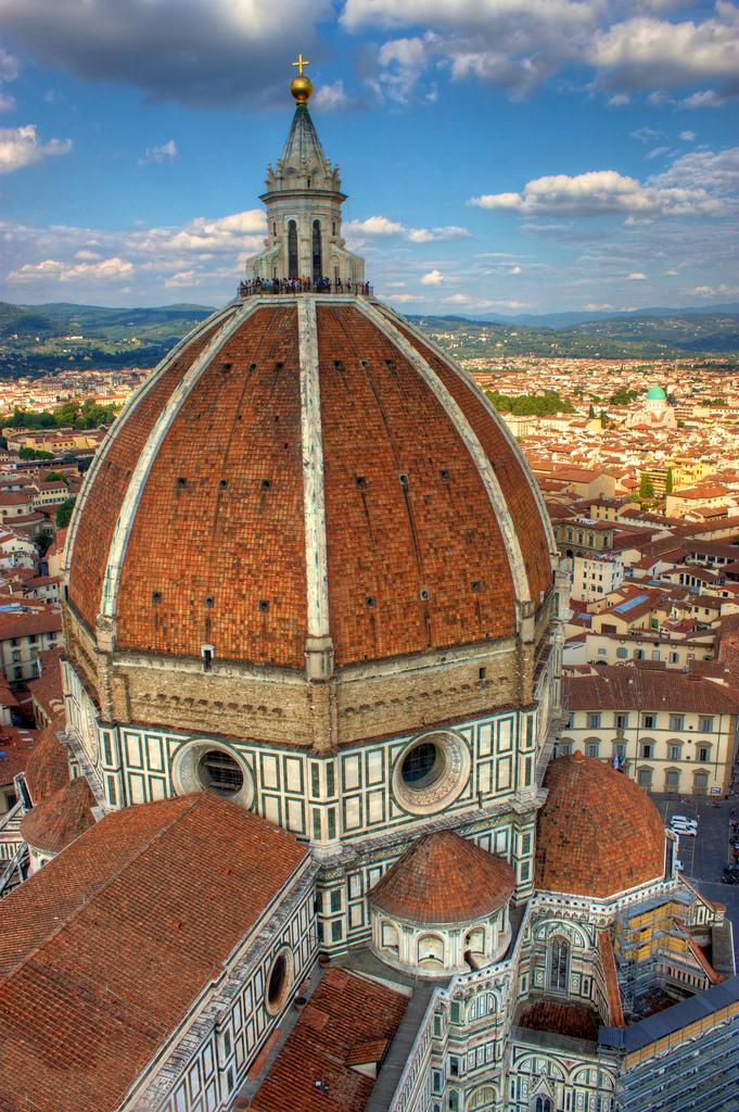 View of Florence and the dome of its cathedral
