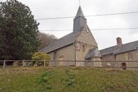 Small church surrounded by field