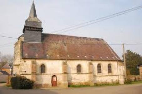 White church with black turret