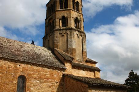Foreground of a church bell tower