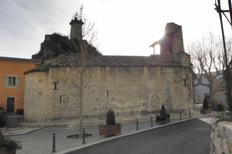 A church on a street 