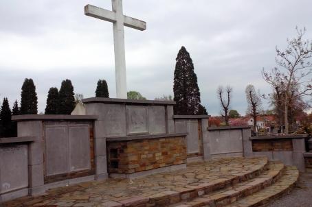 outdoor altar with a cross