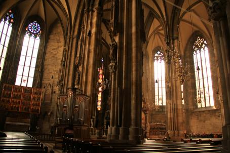 Interior of a gothic cathedral