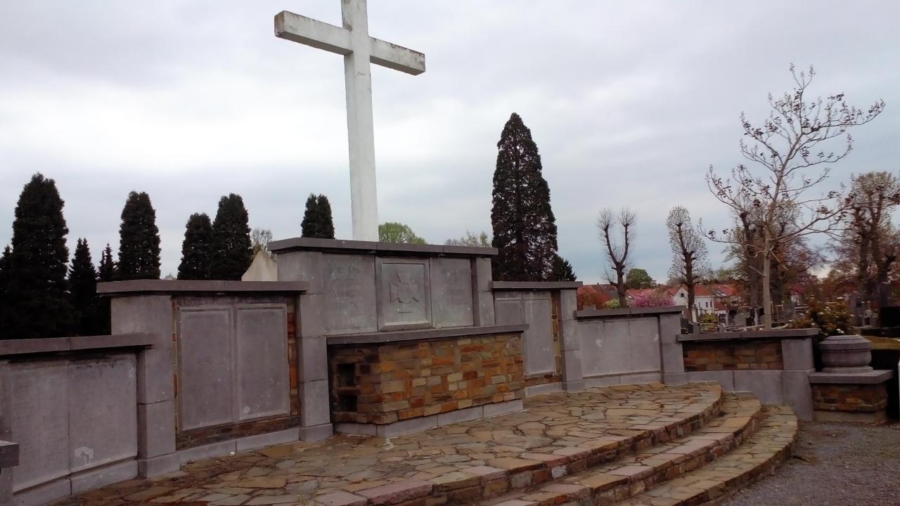 outdoor altar with a cross
