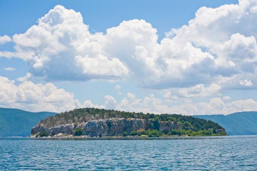 Golem grad island churches, Lake Megali Prespa